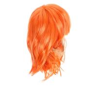 DRESSOOS Perruque Bob Orange Femme et Garçon Fille Style Court Droit Naturel Cosplay Fête Halloween et Concerts