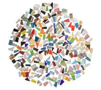 DRESSOOS Pièces de Vitrail en Verre Irrégulier 250g pour Artisanat du Verre DIY Facile à Utiliser pour Projets Créatifs et Fabrication de Vases Décoratifs Couleur Couleur Aléatoire