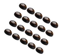 DRESSOOS Pierres Œil de Tigre Naturelles 20pcs pour Création Bijoux Diy, Pendentifs en Pierre Semi-circulaire Fond Plat, Décorations Délicates et Fines