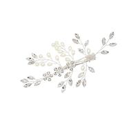 DRESSOOS Pince à cheveux de mariage élégante en cristal peigne à cheveux 1 pièce barrette à strass argentés accessoire de coiffure pour femme clip latéral tendance pour décontracté