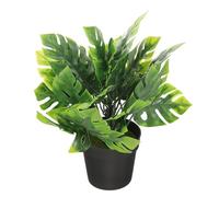 DRESSOOS Plante Artificielle Monstera en Pot Décorative Verte en Plastique avec Feuillage Réaliste, sans Arrosage, pour Bureau ou Meuble TV
