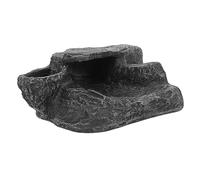 DRESSOOS Plateforme de Lézardage pour Tortues en Résine Décoration d'Aquarium Rampe d'escalade Grotte de Cachette Accessoires pour Reptiles 27 X 15 X 10 CM Résistante à l'usure