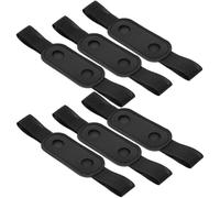 DRESSOOS Pochette Porte-Stylo Résistant à l'usure pour Carnet en PU Noir avec Bande Élastique Ajustable, Lot de 6 pour Voyages d'affaires et Réunions