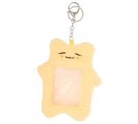 DRESSOOS Porte-Carte en Peluche Jaune Clip Porte-Carte D'identité, Couverture de Cartes de Dessin, Protège-Cartes Pratique et Facile à Nettoyer pour Cartes de Travail