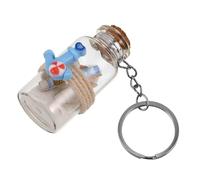 DRESSOOS Porte-clés Bocal De Rangement Verre Petit Pot avec Bouchon pour à Main Pendentif Décoratif pour Breloques