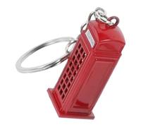 DRESSOOS Porte-clés Décoratif Cabine Téléphonique Anglaise en Alliage de Zinc, Pratique pour Clés de Maison et Décoration de Paquet, pour Usage Quotidien