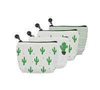 DRESSOOS Porte-Monnaie Toile Forme Cactus Fermeture Éclair, Résistant à l'usure, Petit Paquet Multifonction pour Clés et Pièces, pour Étudiants et Bureau