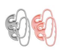 DRESSOOS Porte-paquet Portables 4 Pièces en PP pour Courses Extérieures | Prise Ergonomique Doigts, Réduit la Fatigue des Mains, Rose, Lot de Quatre Couleur Aléatoire