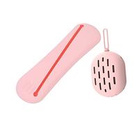 DRESSOOS Porte-Pinceaux de Maquillage en Silicone 2Pcs Portable Multifonctionnel Organisateur de Pinceaux Paquet de Rangement pour Voyage Éponge de Beauté