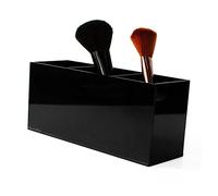 DRESSOOS Présentoir De Séchage Pour Pinceaux De Maquillage Boîte De Rangement En Acrylique À 3 Compartiments Pour Le Bureau Et La Maison Organiseur Pour Crayons Sourcils Et Maquillage