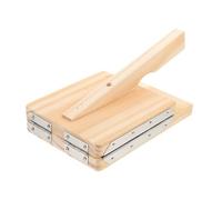 DRESSOOS Presse à Pâte Outil Pratique de Pressage et Fabrication de Peau de Raviolis pour Raviolis en Bois et Acier Inoxydable Accessoire de Cuisine pour Pâte et Boulettes