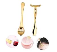 DRESSOOS Rouleau Facial Masque Pour Les Yeux À Double Extrémité Cuillère En Forme De T De Massage Des Yeux En Alliage De Zinc Pour Une Peau Lisse