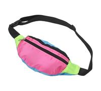 DRESSOOS Sac Banane Fluo pour soirée années 80 - Sac Banane Ajustable - zippé pour Le Sport, Les Voyages et la Course à Pied, idéal pour Les Raves et Les soirées années 90 (Femme/Homme).