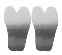 DRESSOOS Semelles Intérieures Argenté Antiperforation en Acier Inoxydable Design Fin et Base Antidérapante, Pack de 2 Paires pour Chaussures de Travail Homme et Femme