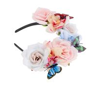 DRESSOOS Serrage-Tête Fleur Artificielle Accessoire de Fête Coiffe Gothique Décoration de Cheveux Style Halloween 1 Pièce