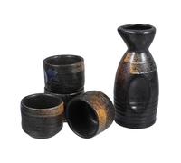 DRESSOOS Service Saké Japonais Traditionnel Céramique Carafe et Tasses Élégantes Kit Décoratif pour Maison Bars et Occasions Festives