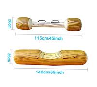 DRESSOOS Set Jouets Flottants Gonflables pour Piscine Rangée Flottante Bois Grain avec Pagaies de Jeu à Main Siège Flottant Polyvalent pour Jeux Aquatiques Famille et Fêtes