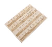 DRESSOOS Tableau D'écriture en Bois Alphabet Braille pour Garçon et Filles, Outil Éducatif Tactile et Interactif, pour Apprentissage Montessori et Personnes Aveugles Couleur Aléatoire