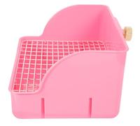 DRESSOOS Toilettes pour Animaux Bac à Litière pour Grand Modèle en PP Anti-Éclaboussures Conception Murale pour Chiens et Cochons d'Inde Fournitures de Nettoyage Compact et Portable