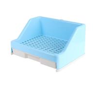 DRESSOOS Toilettes pour Lapins À Tiroir en Plastique pour Animaux De Compagnie Empêche Les Déversements sans Fond pour Linstallation en Cage pour Développer des Habitudes