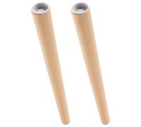 DRESSOOS Tube à Affiche Réutilisable en Papier Kraft 2pcs Bouchon, Tube D'expédition Robuste pour Rangement et Protection de Dessins et Canne à Pêche