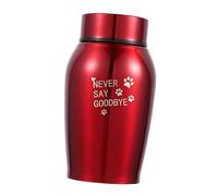 DRESSOOS Urne Funéraire Acier pour Animaux De Compagnie Cendrier Sépulcral pour De Chiens Et Souvenir Élégant Et Rouge