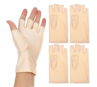 DRESSOOS UV 2 Paires de Mitaines Demi-Doigts en Spandex et Soie Glacée Respirantes et Élastiques pour Cyclisme et Conduite pour Activités Extérieures