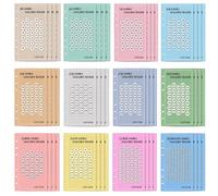 Dreuhuing 100 enveloppes de suivi des défis d'économies d'argent, inserts de défis d'économies d'argent,A6 Trackers de classeur de budget d’épargne | Cartes budgétaires à 6 anneaux pour planificateur