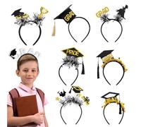 Dreuhuing Bandeau Chapeau de Diplômé | Accessoire En Feutre Pour Déguisement | 8 Pièces Bandeau Accessoire Photo Pour La Graduation Pour Garçons Et Filles Événement Scolaire Fête Et Spectacle