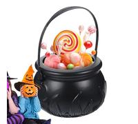 Dreuhuing Bocal à bonbons sorcière noire, seau à bonbons pour Halloween, festival d'horreur noir, grande capacité pour souvenirs