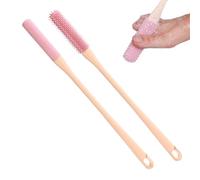 Dreuhuing Brosse d'orteil en silicone - Brosse de nettoyage des ongles des doigts, brosse d'orteil pour la douche avec long manche, brosse à pieds sous la douche, nettoyage en profondeur pour les