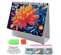 Dreuhuing Calendrier Mensuel de Bureau Gem Art 2026 - Calendrier Mensuel de Table Peinture Diamant - Décoration Créative et Planificateur de Gestion du Temps Personnel pour Objectifs et Rendez-vous