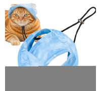 Dreuhuing Chapeau Bob Chat,Chapeau d'Été pour Chat Réglable avec Trous pour Oreilles - Protection Respirante Visière pour Déguisement Anniversaire Sport Randonnée Camping Plage Parc Jardin