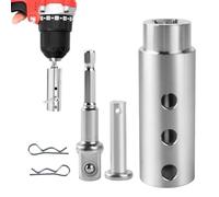 Dreuhuing Convertisseur de Vérin de Caravane, Mandrin 13 mm, Outil sans Manivelle, Kit d'Adaptation pour Mandrin de Perceuse 2.54 cm, pour campeurs, conducteurs, Voyageurs et Professionnels