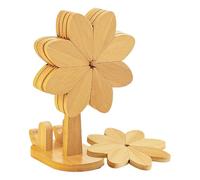 Dreuhuing Dessous de plat en bois - Moulin à vent avec support de téléphone | Dessous de plat en bois pour casseroles, bols, assiettes, cuisine, table à manger, décoration de ferme, bureau, Noël