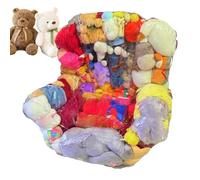 Dreuhuing Fauteuil de rangement pour animaux en peluche - Pouf imperméable 2 en 1 de grande capacité pour dortoir, salle de jeux, salon, appartement, intérieur, chambre à coucher, lecture