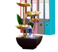 Dreuhuing Fontaine De Bureau,Apaisante à LED Zen Détente | avec Sons Apaisants Fontaine d'eau de Table Intérieure | pour Hôtel Salon Chambre Bureau et Aquarium comme Pièce Maîtresse