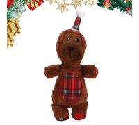 Dreuhuing Jouets de Noël en Peluche pour Chiens | Jouet de Dentition interactif pour Chien, Jouet couineur pour Chien de Petite, Moyenne et Grande Taille