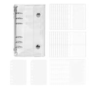 Dreuhuing Organiseur d'autocollants | Pochettes transparentes pour album | Dossier autocollant à double verrouillage | pour agenda, scrapbooking, journal, affichage de fichiers de cartes