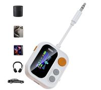 Dreuhuing Récepteur Émetteur Audio sans Fil,Émetteur sans Fil Portable - Récepteur Audio avec Écran Couleur pour Voiture, Ordinateur, Téléphone Mobile et Système Stéréo
