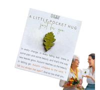 Dreuhuing Souvenir de Feuilles d'automne - Câlins de Poche en Bois d'érable | Souvenir de Relation Longue Distance pour la Famille, Les Couples, Les, Les Amoureux