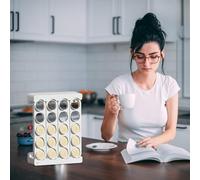 Dreuhuing Support pour Tasses De Café pour Comptoir,Organisateur De Présentoir avec Une Capacité De 50 Dosettes | Support pour Dosettes De Café pour Comptoir - pour Les Bureaux Les Bars La Maison Le