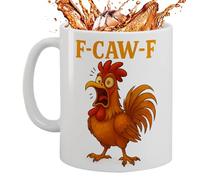 Dreuhuing Tasse À Café | Céramique F-CAW-F Articles de Boisson | Tasses D'Eau À Humour Sarcastique De Coq - pour Lait Jus Soda Bière Vin Cuisine Bureau Voyage Pique-nique Vacances Anniversaire Fête