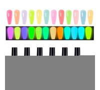 Dreuhuing Vernis Gel Fluorescent dans le Noir - Couleurs de Gel Brillant pour Ongles - 12 Couleurs Pour Fêtes Festivals Étudiantes Ados Amatrices de Salon