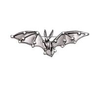 Dreuyet Broche d'Halloween chauve-souris fantôme punk, noir, chauve-souris, sourire, citrouille, épinglette hippie, vêtements, sac, chapeau, badges décoratifs, Medium, Acier allié, Zircon cubique