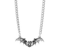 Dreuyet Collier chauve-souris pour femme et homme tendance gothique punk chauve-souris rouge noir cristal collier vintage vampire chauve-souris collier pendentif aile d'animal cool collier cadeau