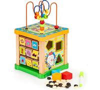 Dřevěná třídička vzdělávací kostka + deska mula Ecotoys