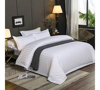 Drevette de Couvre-draps de lit de lit 100% Nature Coton White Liberding Set Hotel Collection (Couleur: A, Taille: 240x220cm 4pcs)