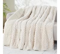 Drewin Couverture lestée pour adultes, grand lit, 6,8 kg, douce et confortable à dos roulé - Couverture lestée en sherpa pour dormir et apaiser, couverture de lit épaisse pour canapé-lit, 152,4 x