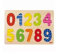 Goki Puzzle en bois à encastrement 2041620 Chiffres 0-9 10 pièces